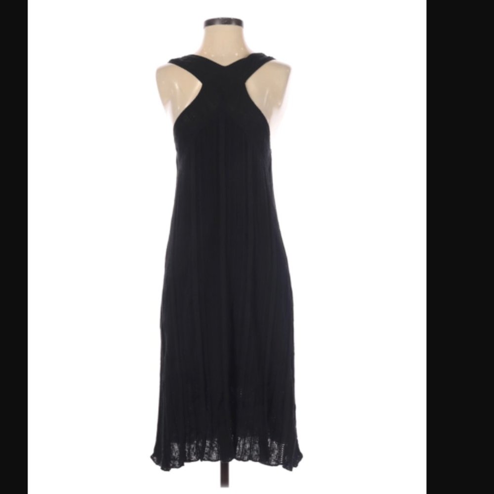 Tibi embroidered / crocheted overlay Midi Dress